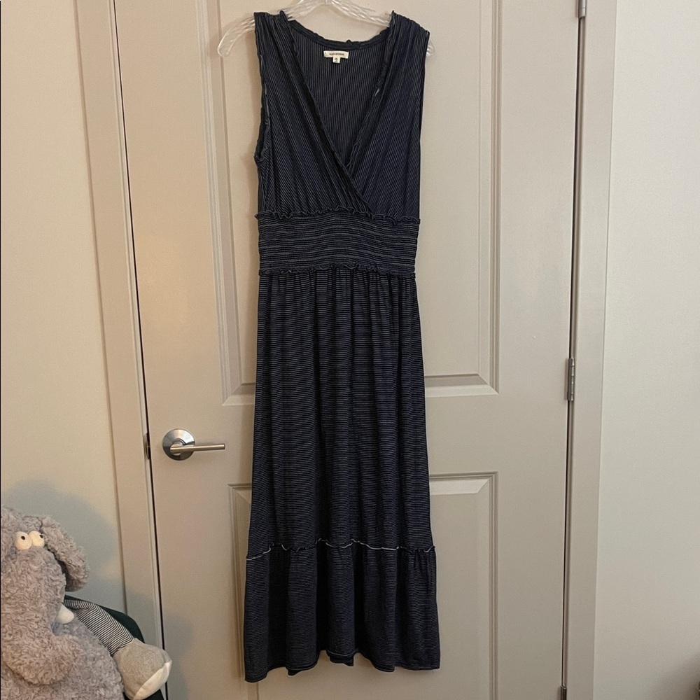 Max Studio Dark Blue Sleeveless Maxi Dress